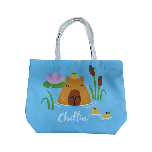 Polyester Beach Bag - Capybara Chillin'