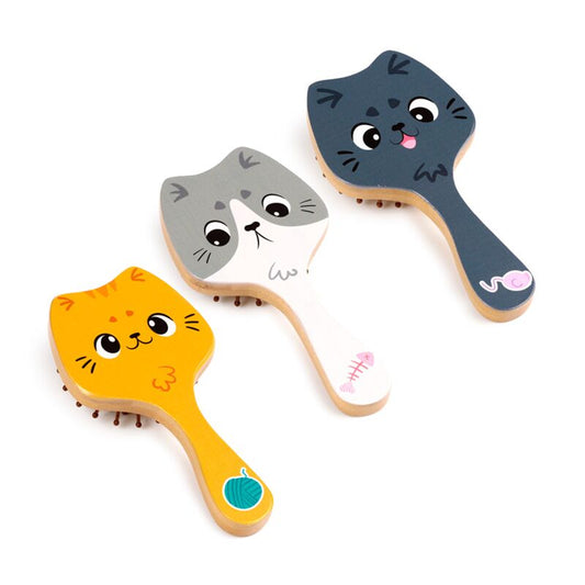 Beans & Co Cats Bamboo Hair Brush