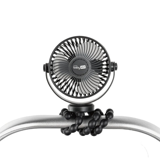 baby plus Rechargeable Stroller Fan - Black