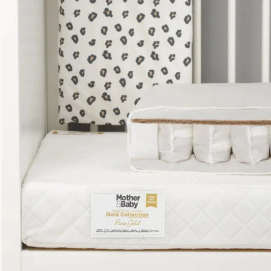 CuddleCo Mother&Baby Pure Gold Anti-Allergy Coir Pocket Sprung Cot Mattress 120 x 60cm