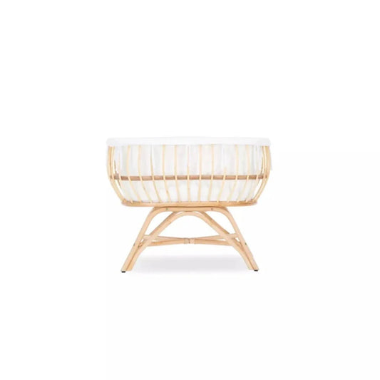 CuddleCo Aria Rattan Crib - Natural