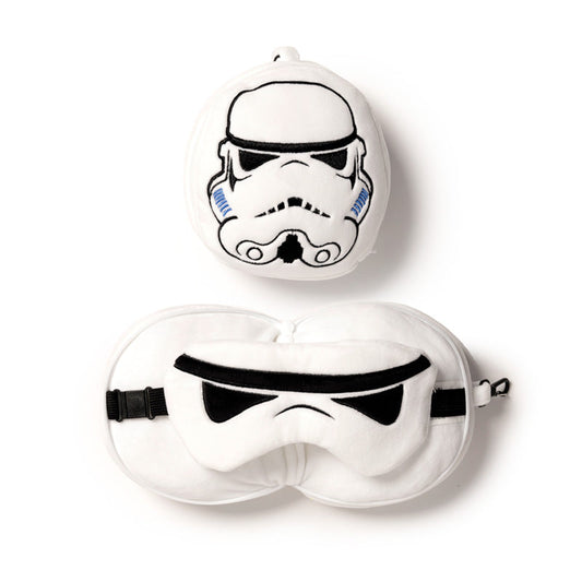 Relaxeazzz The Original Stormtrooper Shaped Plush Travel Pillow & Eye Mask