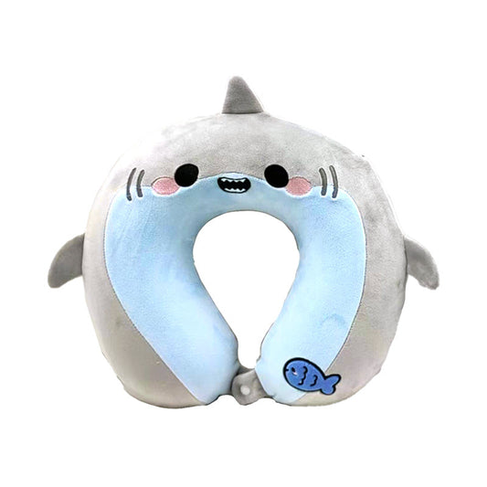Relaxeazzz Archie the Shark Adoramals Plush Memory Foam Travel Pillow