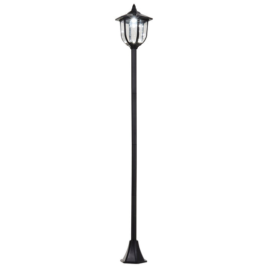 Outsunny Outdoor Garden Solar Post Lamp Sensor Light  LED Lantern Bollard Pathway Torch Light 1.77m Tall
