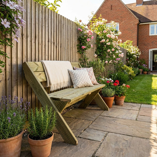 DeckFusion Wooden Garden Bench