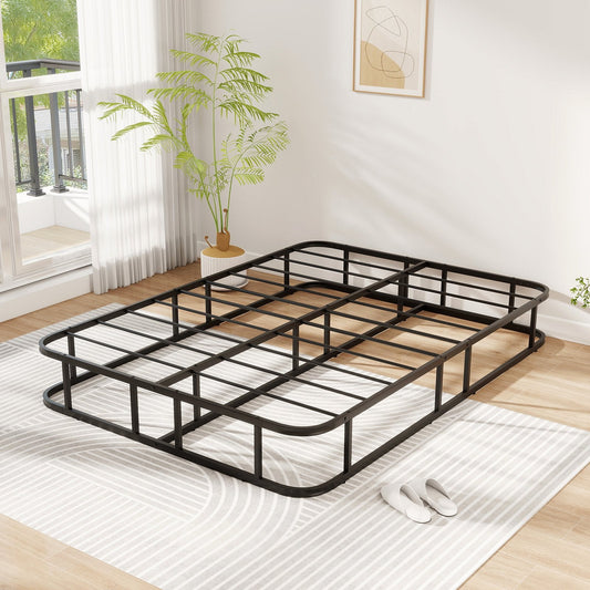 Double/King Size Bed Frame with Metal Slat Support No Box Spring Needed-Double Size