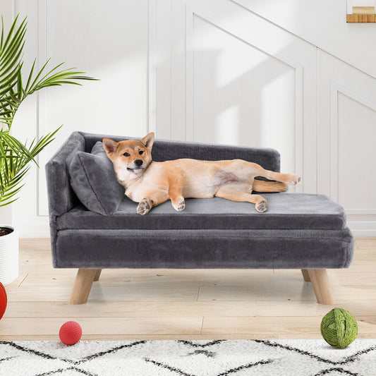 Elevated Pet Bed for Medium and Small-Sized Dogs Puppies Cats Kittens-Grey