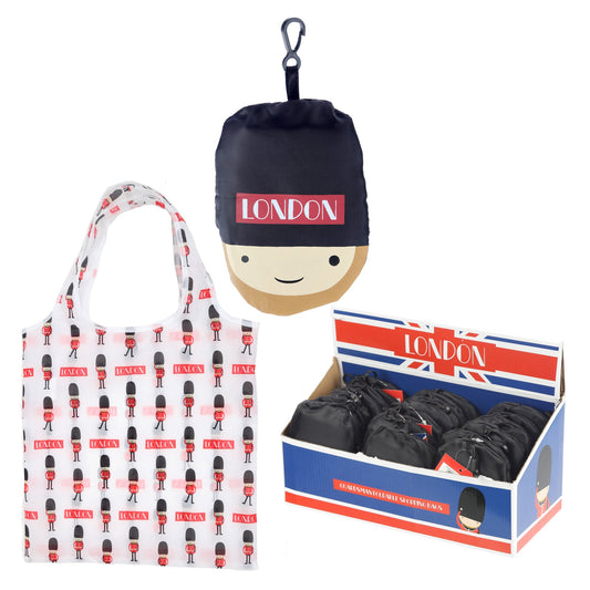 Foldable Reusable Shopping Bag London Souvenir Guardsman