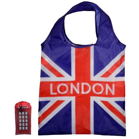 Foldable Reusable Shopping Bag London Icons Red Telephone Box