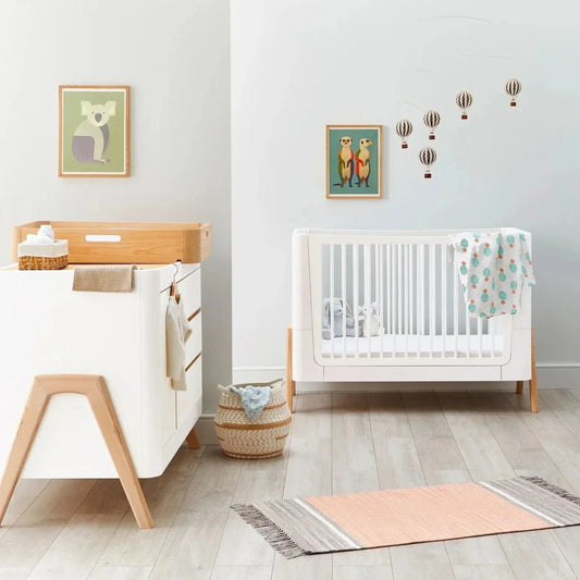 Gaia Baby Hera 2 Piece Room Set - Scandi White/Natural