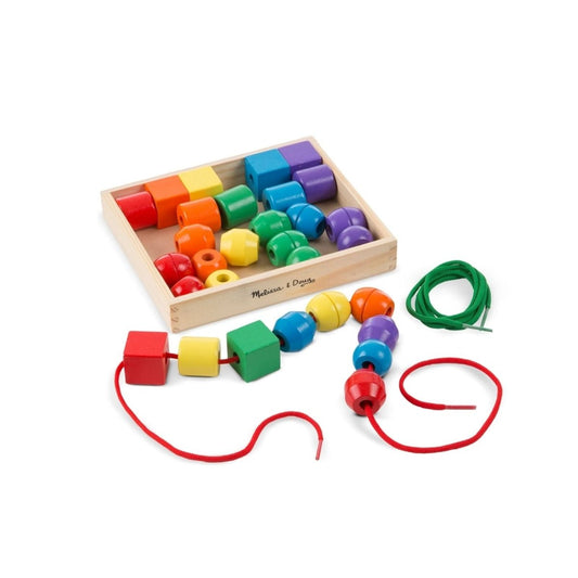 Melissa & Doug Wooden Jumbo Lacing Beads