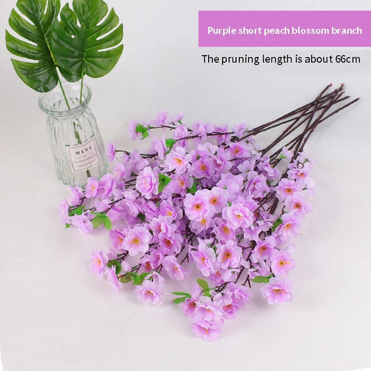 Artificial Peach Blossom - Year-Round Blooming Charm for Decor & Events