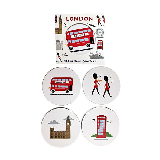 London Souvenir Set of 4 Cork Coasters