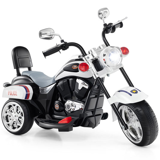 Kids Electric Motorcycle Motorbike 6V Battery Horn Headlight-Black