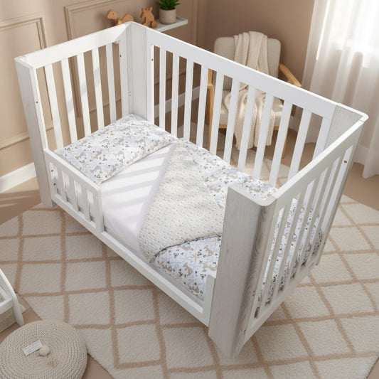 Koalaroo Organic Cotton Toddler 3 Piece All-in-One 4.0 Tog Quilt Bedding Set with Bumper