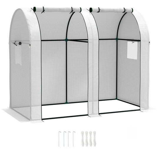 Outsunny Tomato Greenhouse with 2 Roll-up Doors, 185 x 94 x 150cm