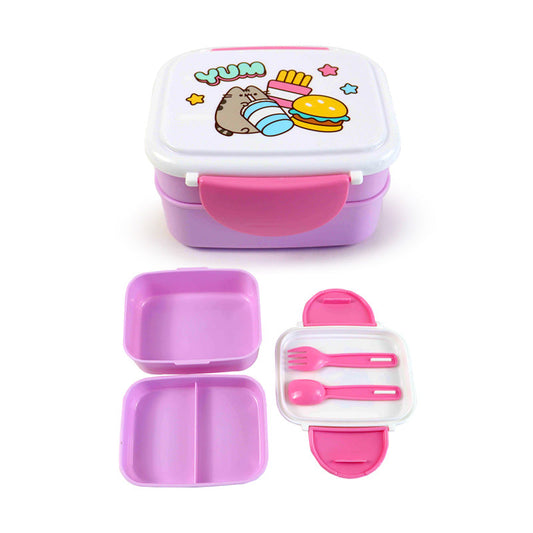 Bento Clip Lock Lunch Box with Cutlery - Pusheen the Cat
