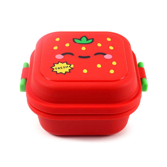 Elidi the Strawberry Foodiemals Clip Lock Stacked Bento Snack Lunch Box