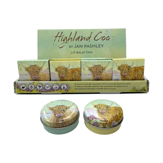 Jan Pashley Highland Coo Cow Lip Balm in a Tin