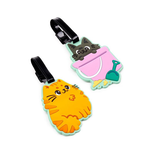 Beans & Co Cats PVC Luggage Tag Set of 2