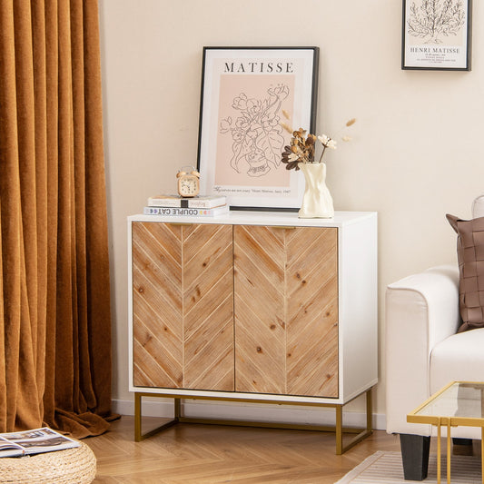 Modern Buffet Sideboard Cabinet Console Tablr with Storage-White