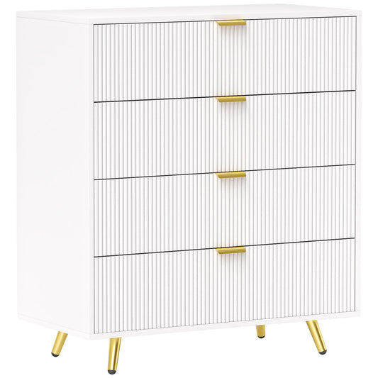 HOMCOM Chest of Drawers with 4 Drawers for Bedroom, Living Room