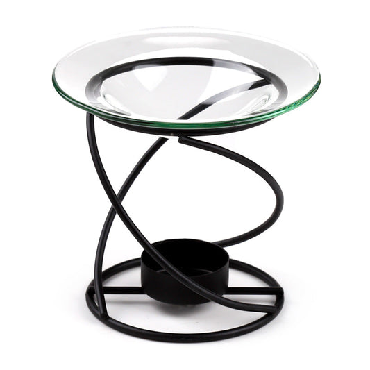 Eden Black Thin Metal Spiral Oil & Wax Melt Burner