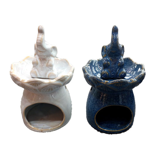 Eden Elephant Lotus Flower Dish Oil Burner