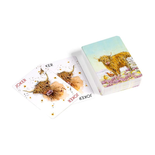 Jan Pashley Highland Coo Cow Standard Playing Card Deck