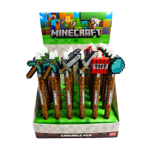 Minecraft Tools Erasable Pen with Silicone Topper