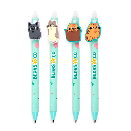Beans & Co Cat Erasable Pen with PVC Topper
