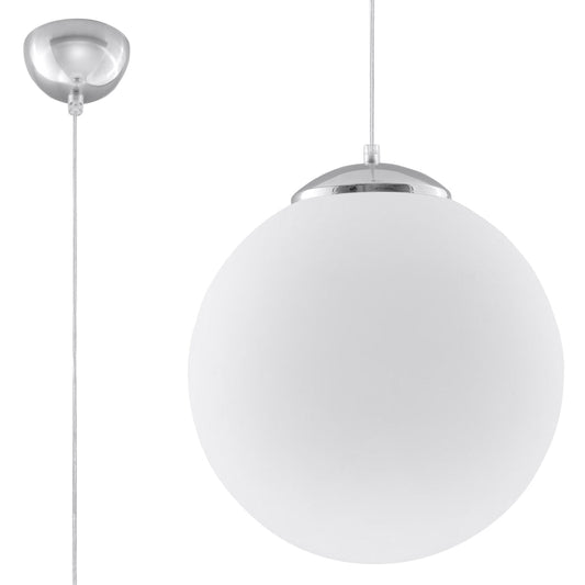 Pendant lamp steel, glass Ugo minimalistic Design E27