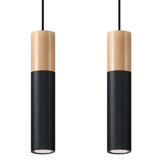 Pendant lamp steel, wood Pablo modern Design GU10