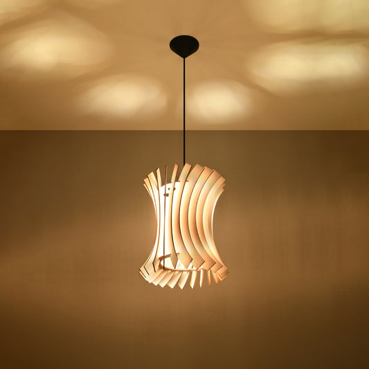 Oriana Wood Natural 1 Light Classic Pendant Ceiling Light