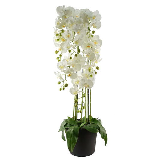 110cm Large White Orchid Plant Artifcial 41 REAL TOUCH flowers
