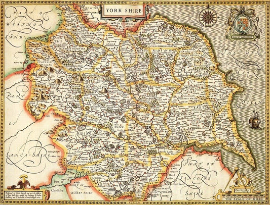 Yorkshire Historical Map 1000 Piece Jigsaw Puzzle (1610)