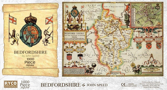 Bedfordshire Historical Map 1000 Piece Jigsaw Puzzle (1610)
