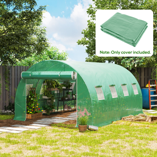 Outsunny 4 x 3 x 2m Greenhouse Replacement Cover ONLY for Tunnel Greenhouse
