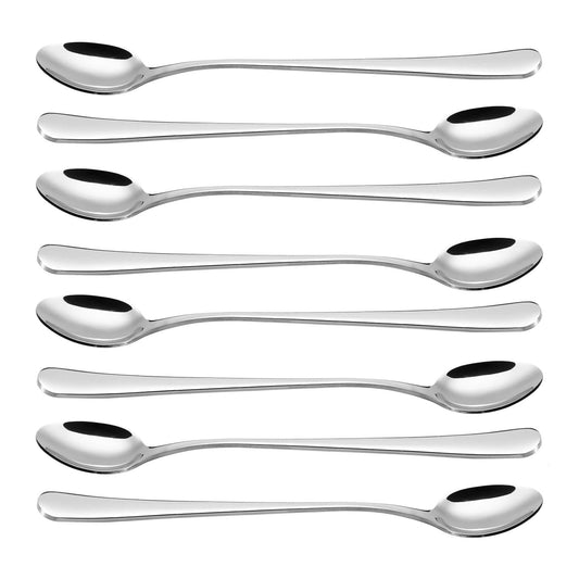 Vinsani 8pcs SS Long Handle Latte Spoons 0000259