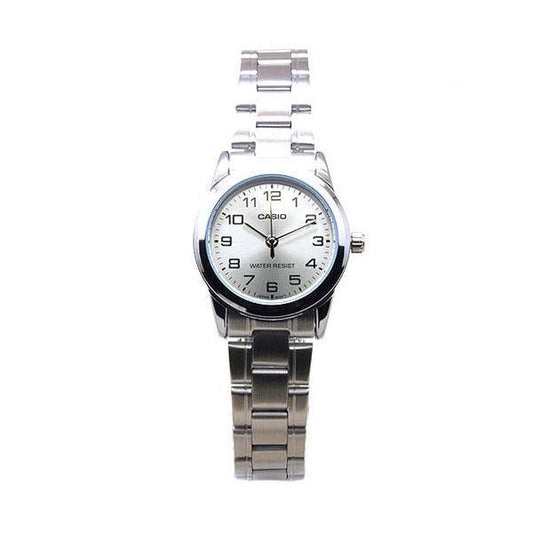Casio Women's Analogue Stainless Steel Easy Reader Silver Dial Watch - LTP-V001D-7BUDF