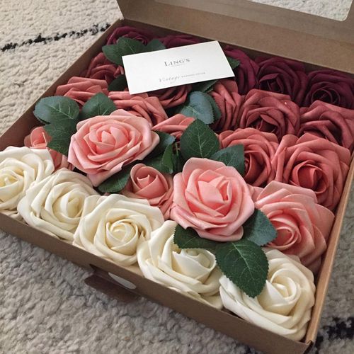 CYZQ Realistic Foam Rose Flowers - Perfect for Home & Party Decoration