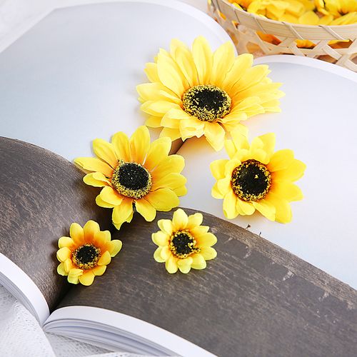 HUAYUXIANG Artificial Sunflower Heads - 10PCS for Home & Wedding Decoration
