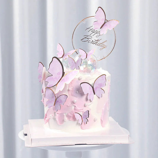 Wangchao Craft Butterfly Cake Topper Set for Creative Celebrations