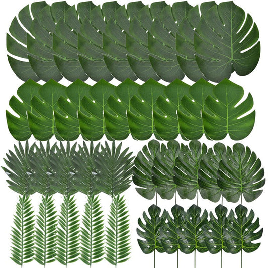 WNYZQ Tropical Monstera Turtle Leaves - Summer Decor for Parties & Weddings