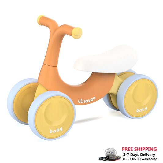 UBRAVOO Baby Sliding Walker Children‘s Balance Bike Without Pedals, Steering Limit  Prevent Rollover,10-36 months,UBR-001