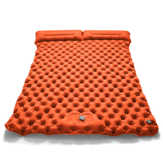 Outdoor Camping Double Inflatable Mattress Extra Wide Sleeping Pad Ultralight Folding Bed Sleeping Mat Car Travel Mat