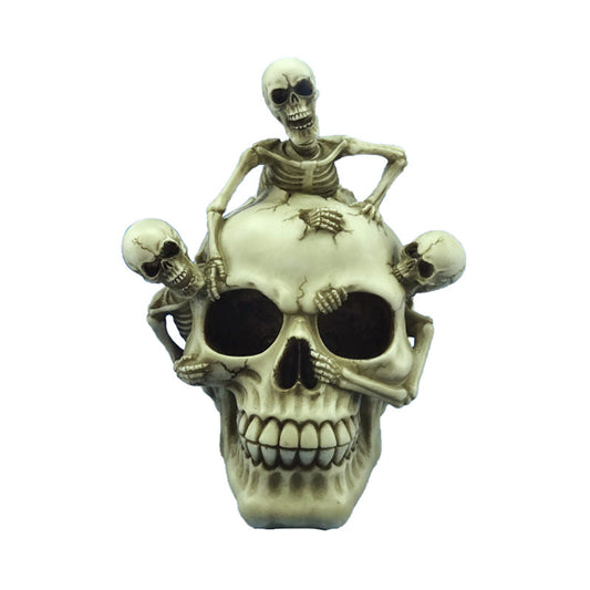 Skull with Bursting Skeletons