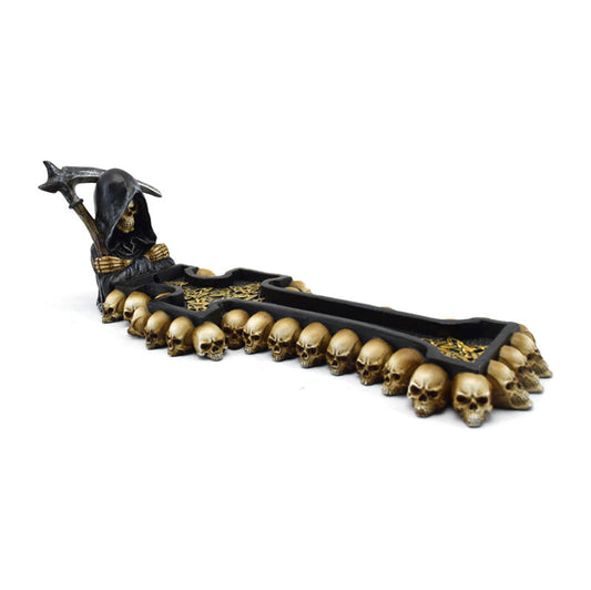 The Reaper Death Cross Ashcatcher Incense Stick Burner