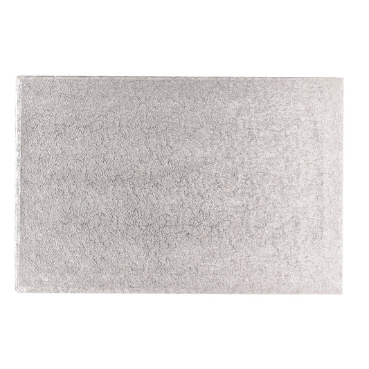 Cake Board Oblong Silver Fern