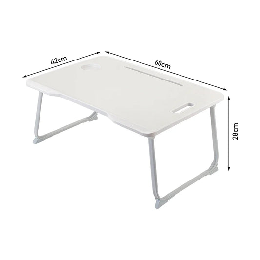 Foldable portable laptop bed desk with drawer for laptop, 60cmW x 42cmD x 28cmH